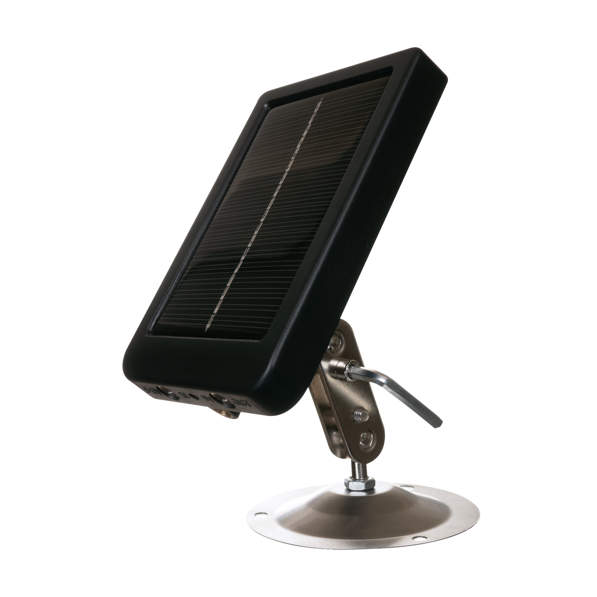 Solar panel on its adjustable stand