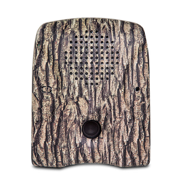 The tree bark faceplate for the Dog Silencer MAX on white background